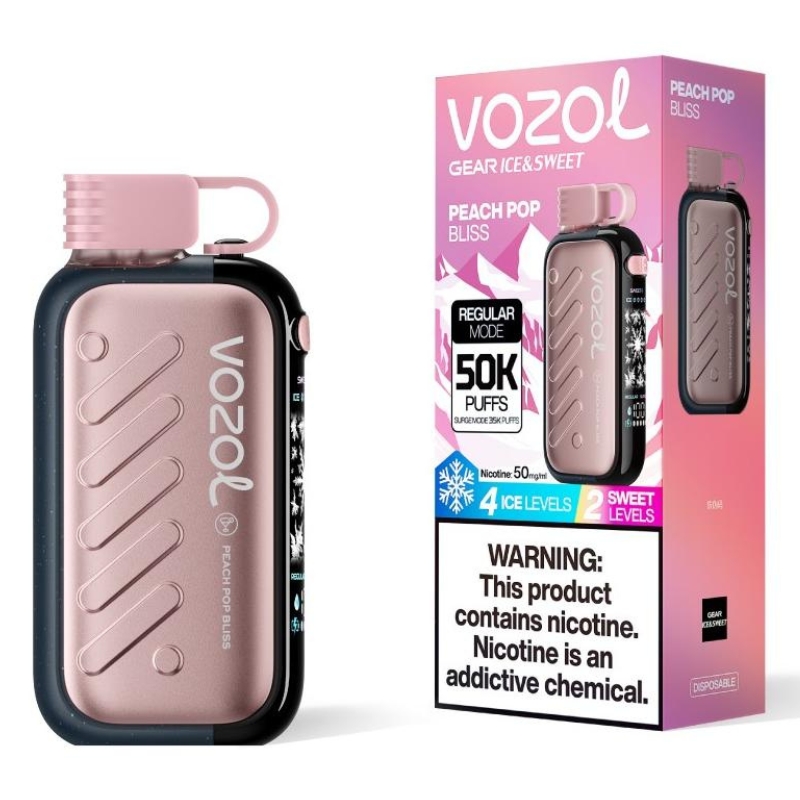 Vozol Gear Ice & Sweet 50k Peach Pop Bliss Flavor - Vozol Vape Estonia