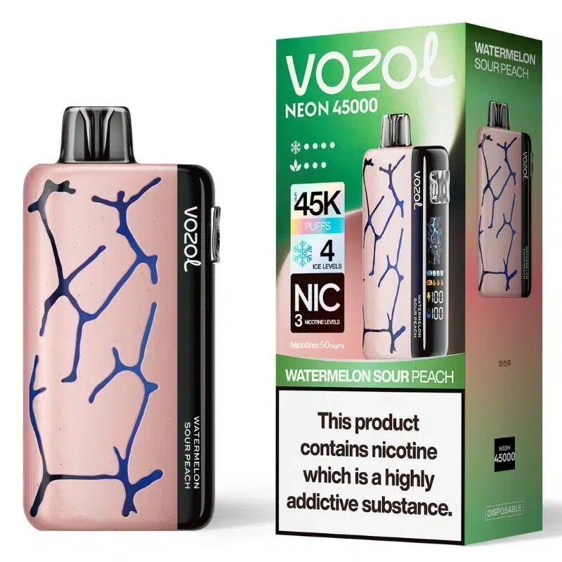 Vozol Neon 45000 Watermelon Sour Peach - Vozol Vape Estonia Vozol Neon 45000 Watermelon Sour Peach - Vozol Vape Estonia